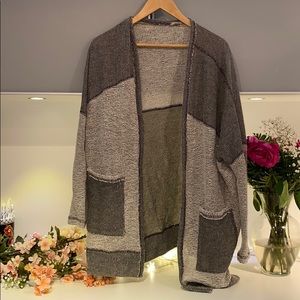 Color block cardigan